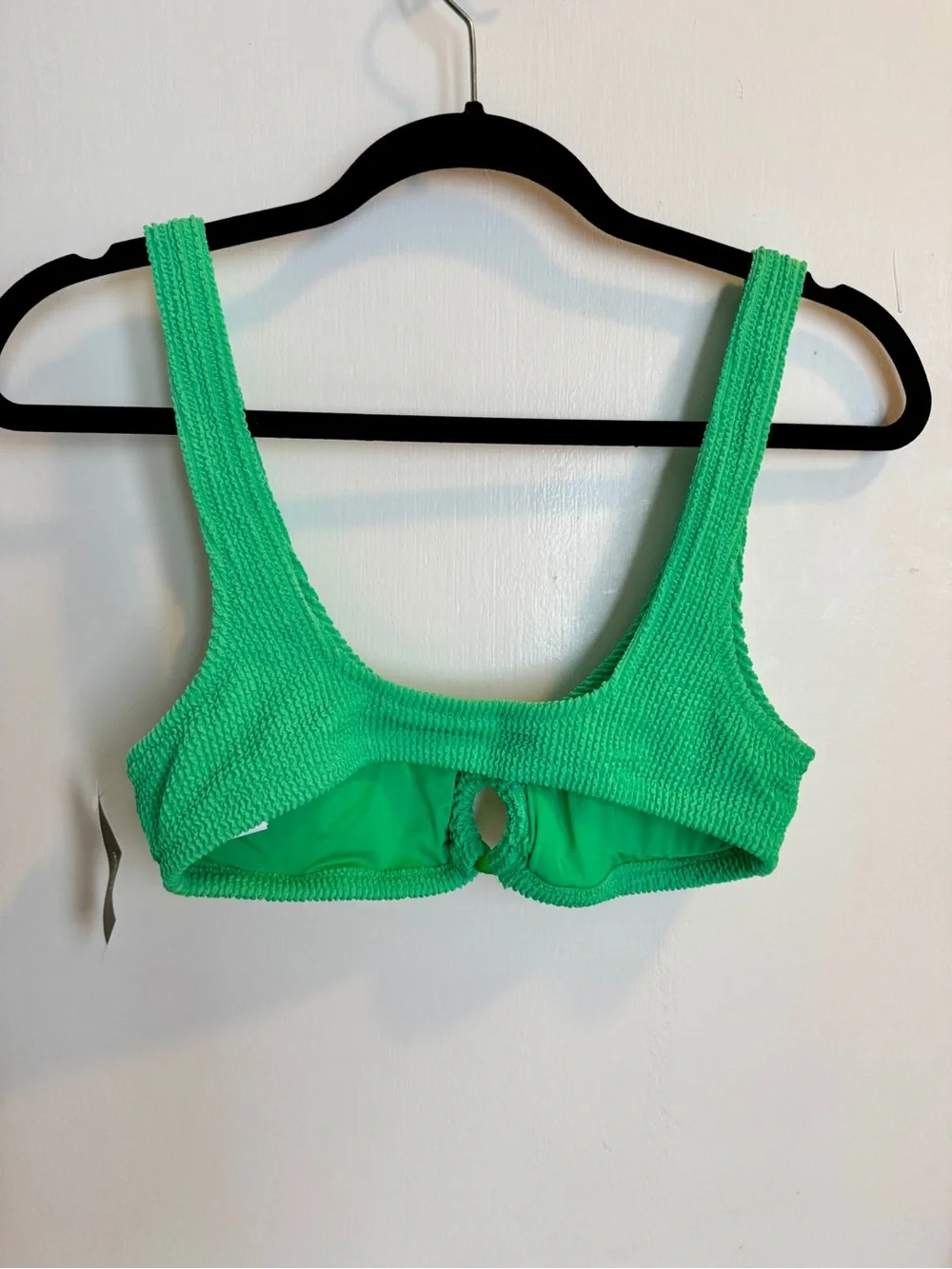 J. Crew Claudia O-Ring Scrunchie Bikini Top